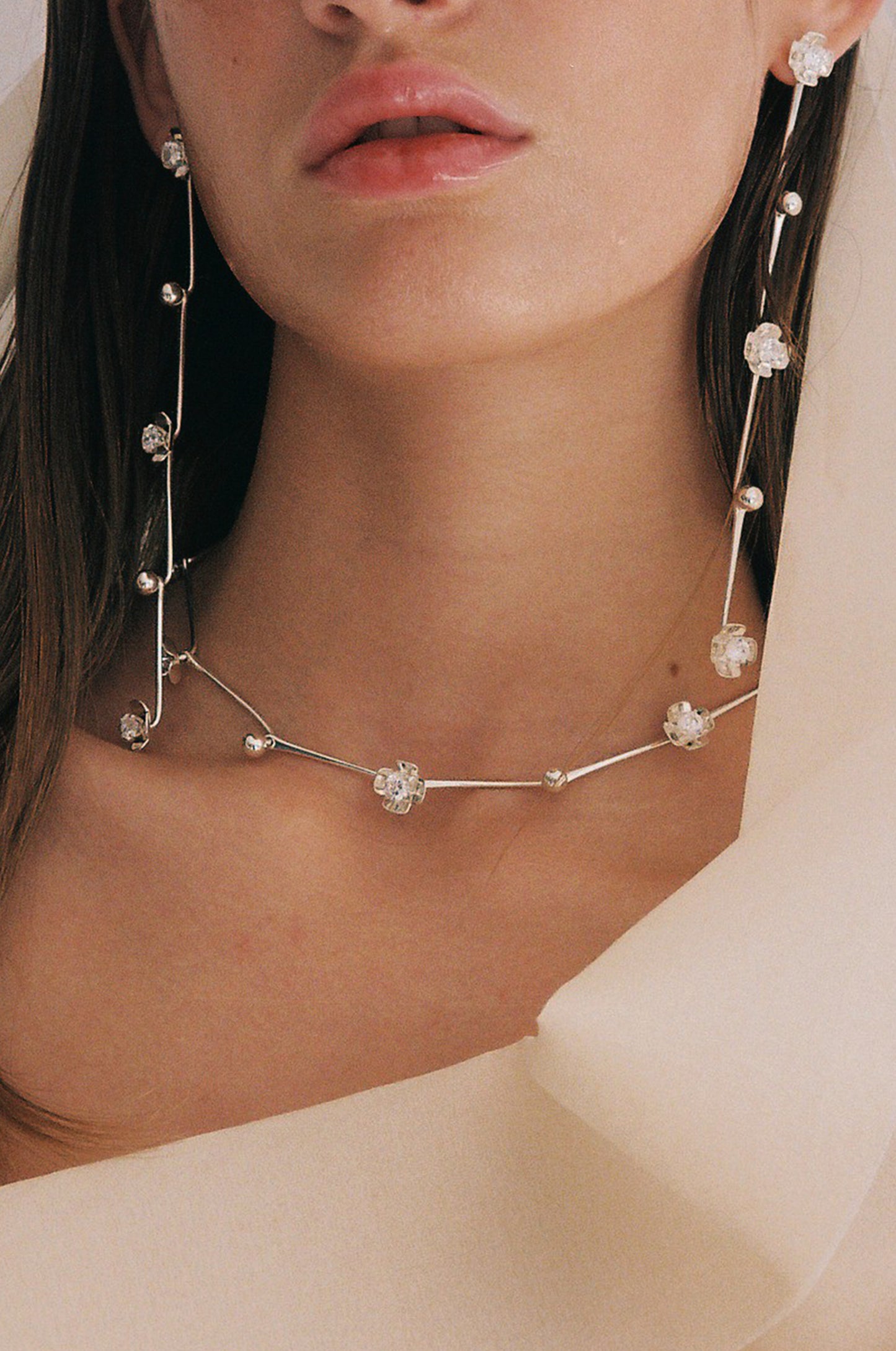 Crystal Flower Collar
