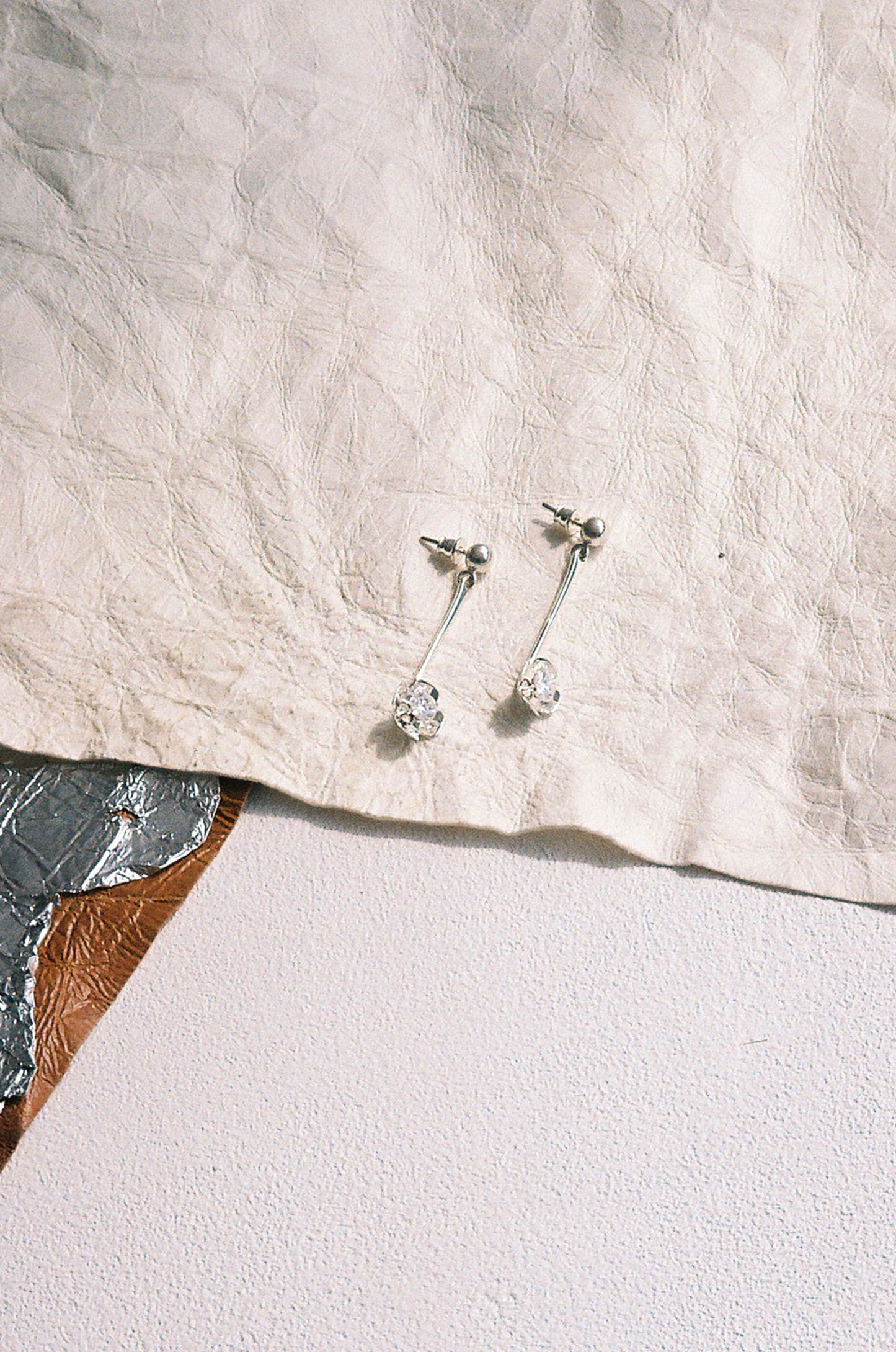 Crystal Flower Drop Earrings, S