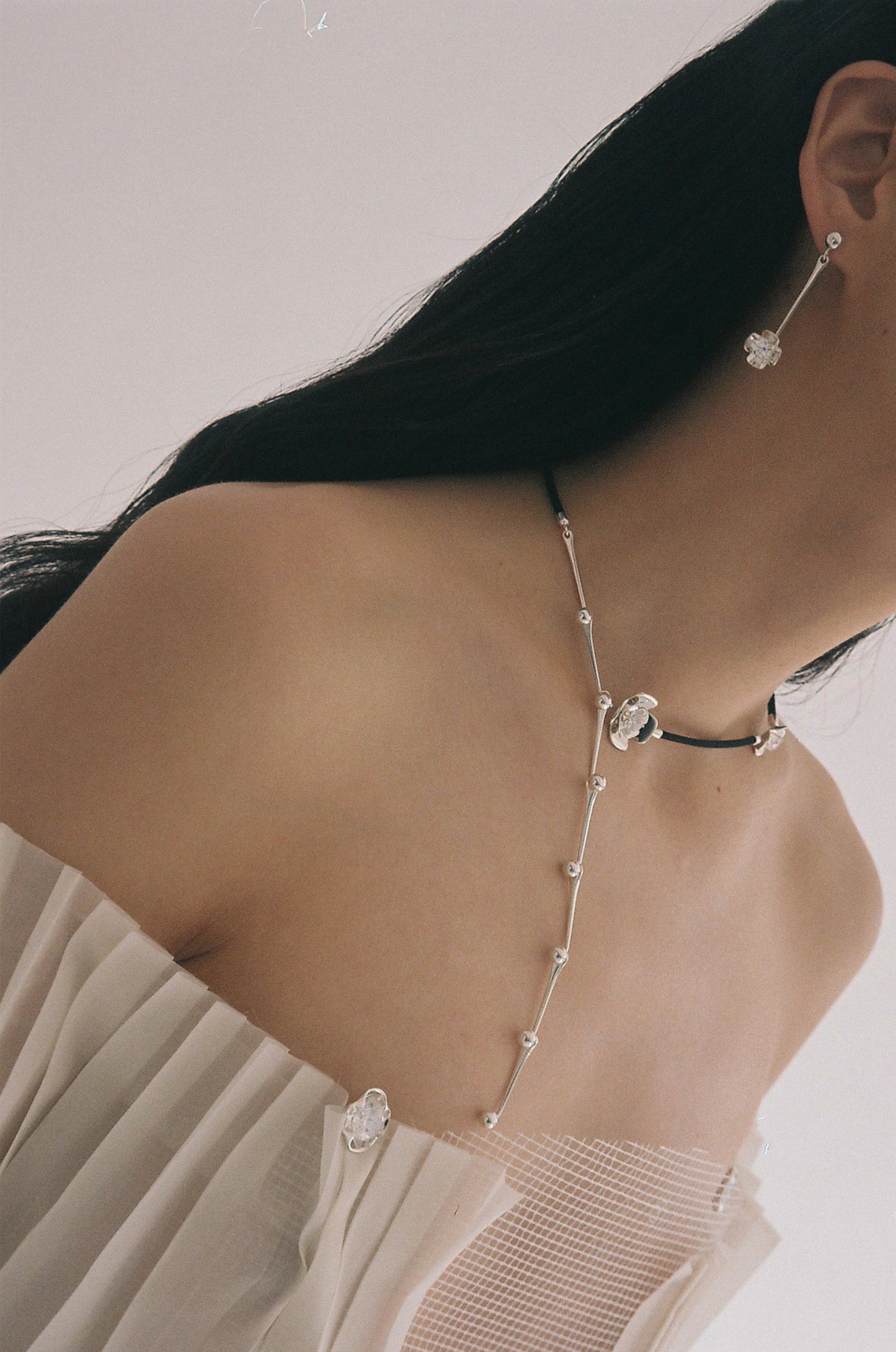 Crystal Flower Wrap Choker