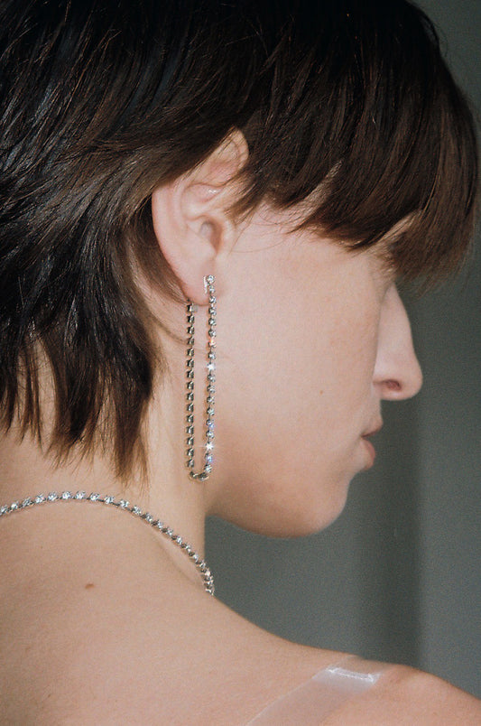 Crystal Drop Earrings, Petite