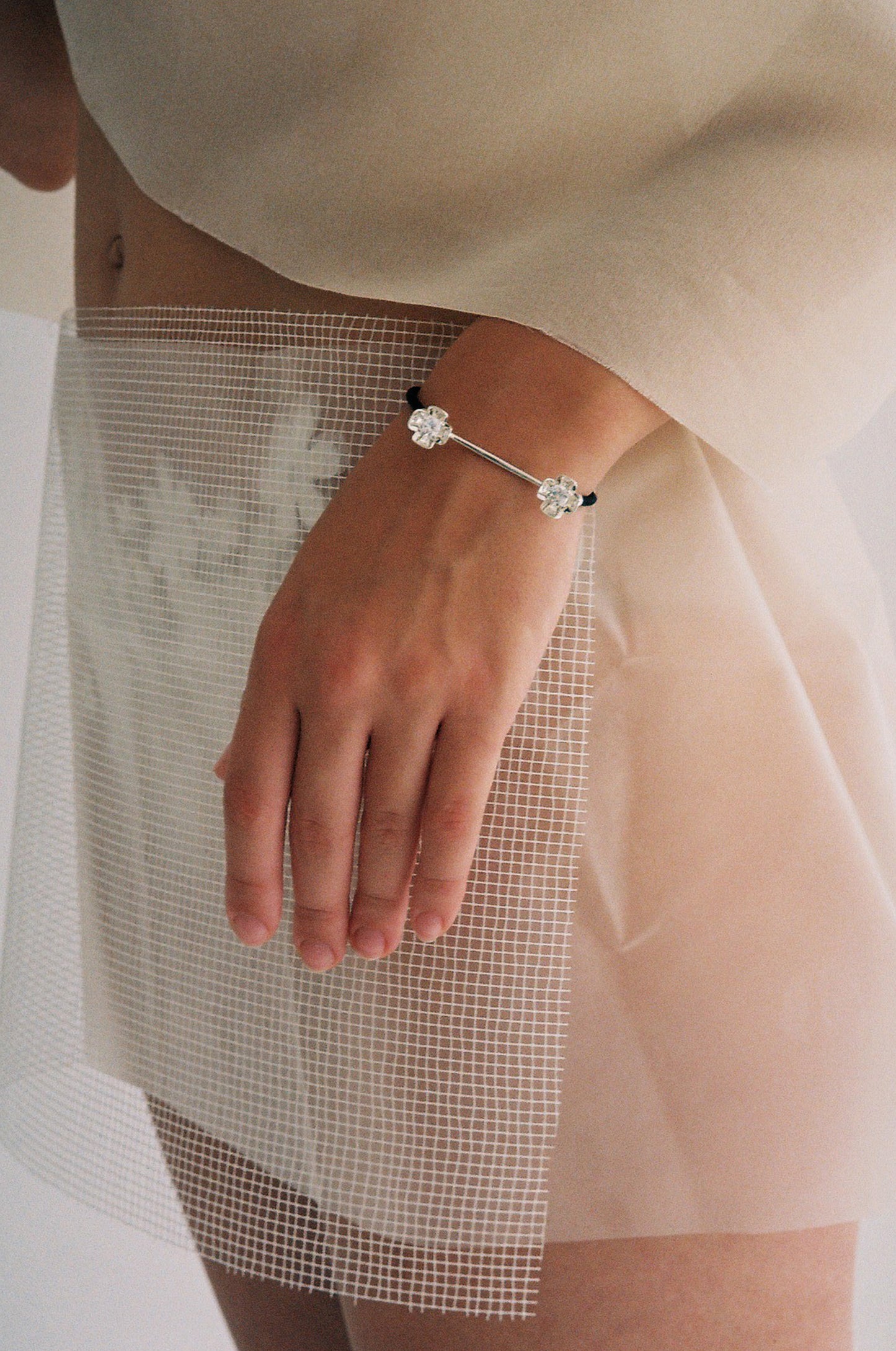 Crystal Flower Dual Bracelet