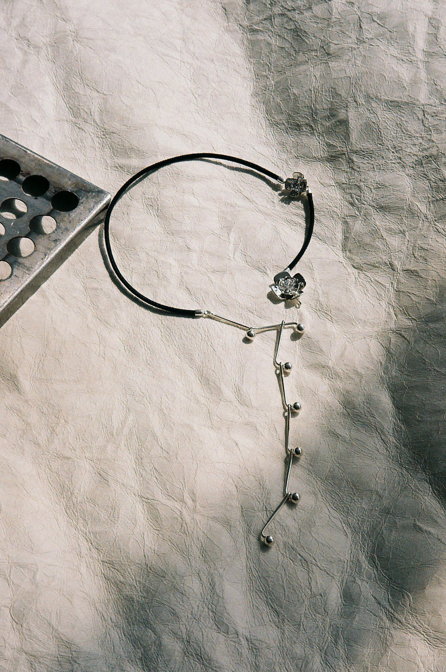 Crystal Flower Wrap Choker