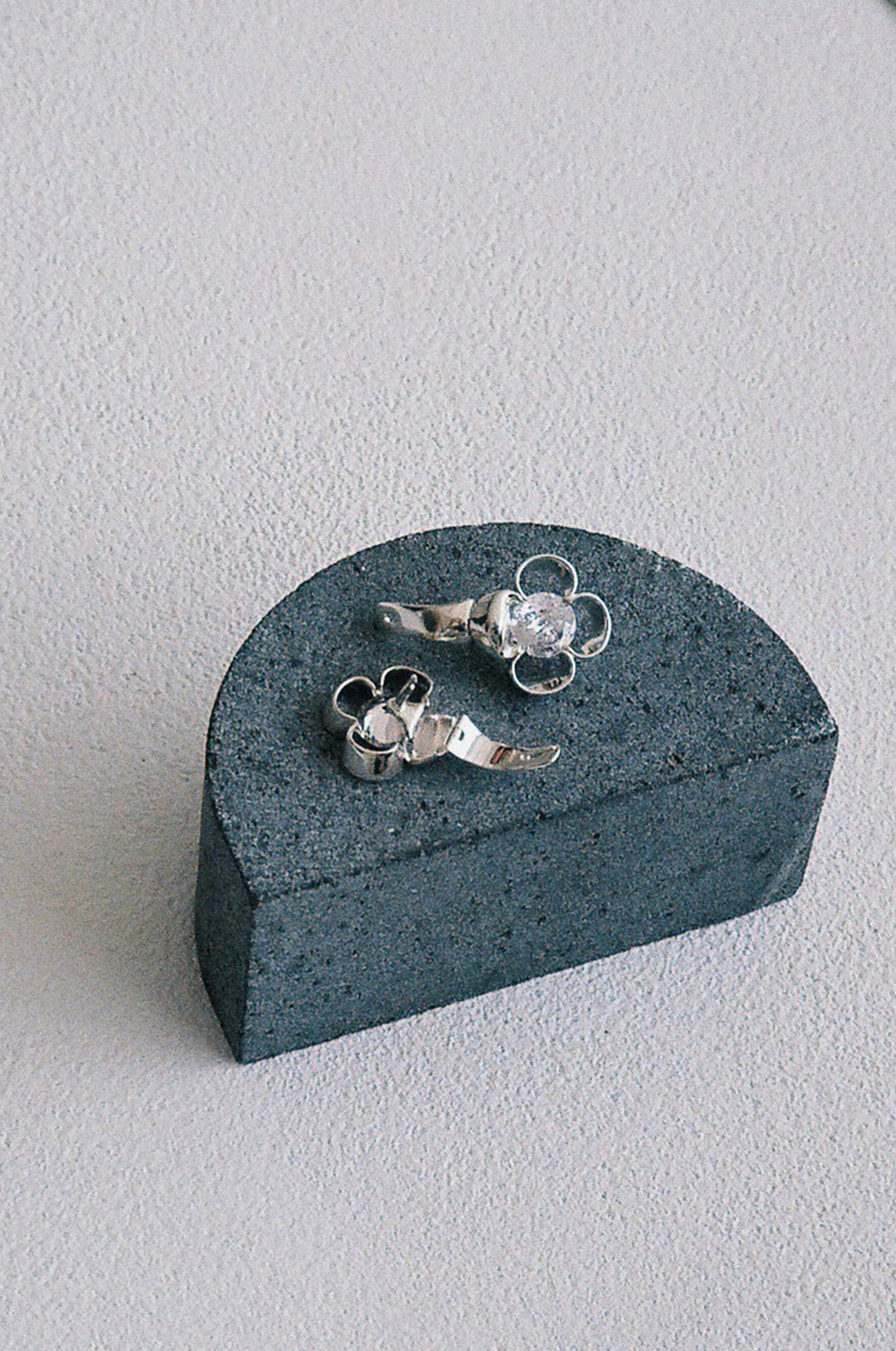 Folded Flower Earrings