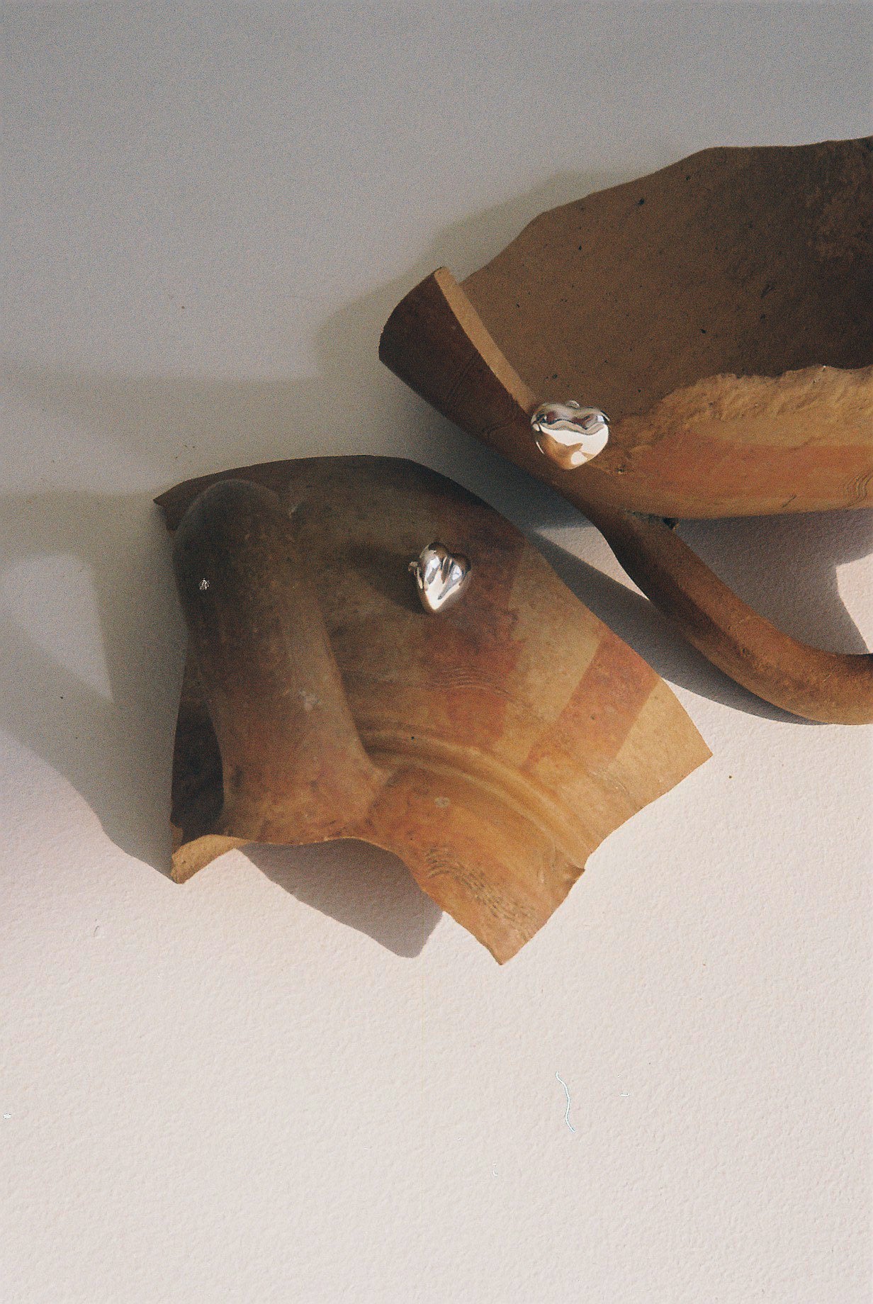 Sculpted Heart Studs