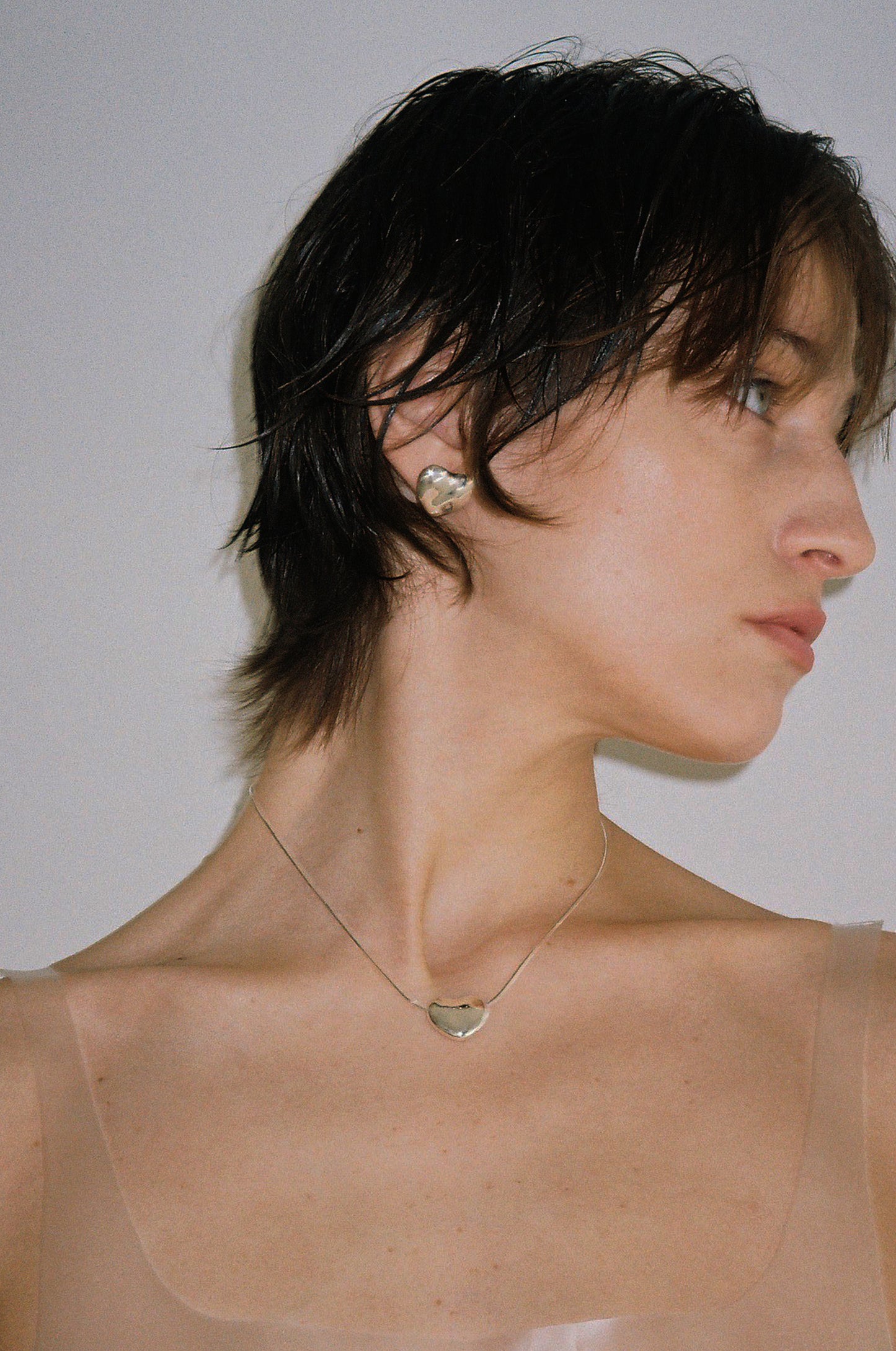 Sculpted Heart Studs